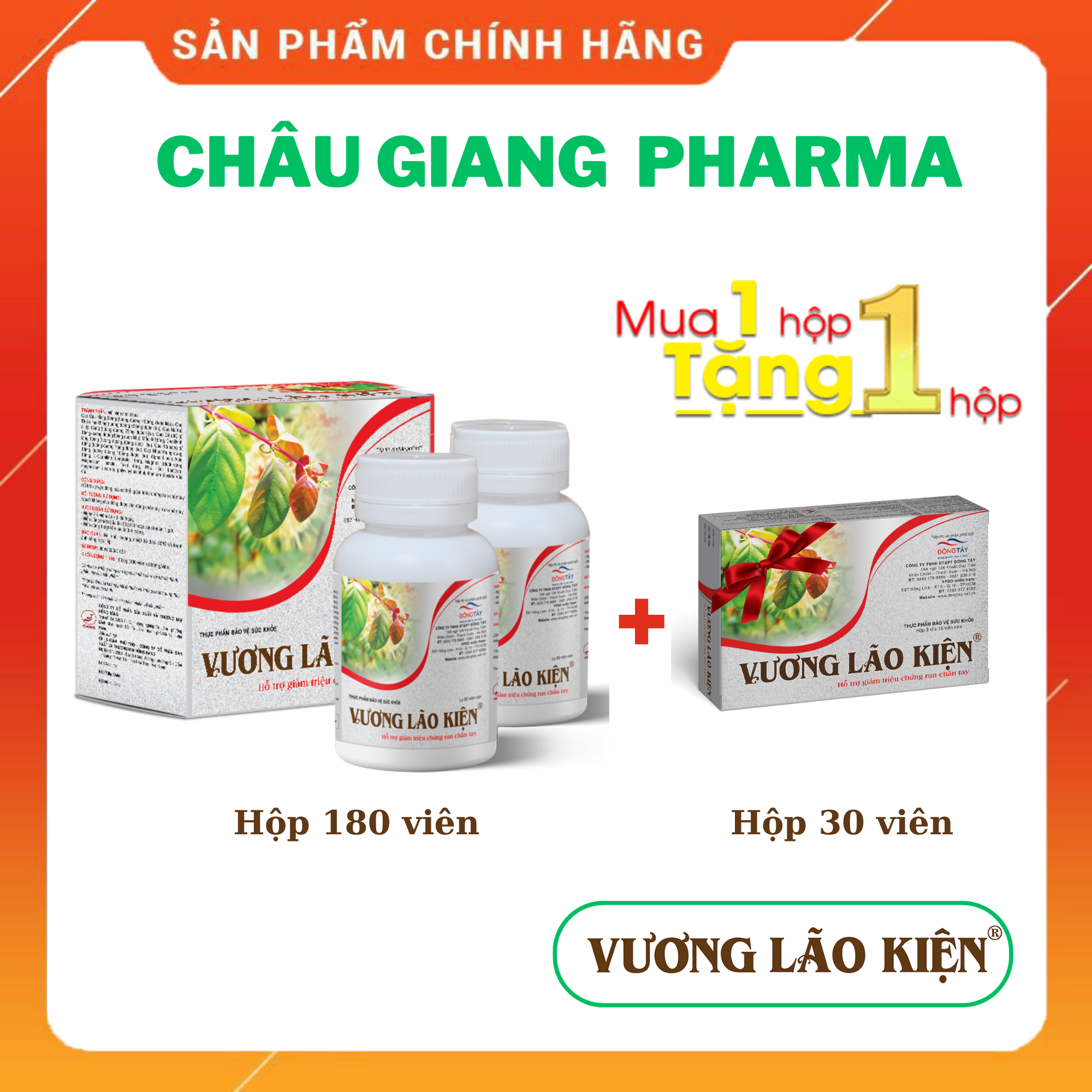 TPBVSK Vương Lão Kiện (2 lọ x 90 viên) - Mua 1 hộp lớn tặng 1 hộp 30 viên